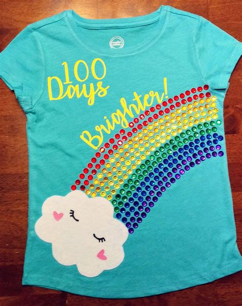 100 day shirt rainbow